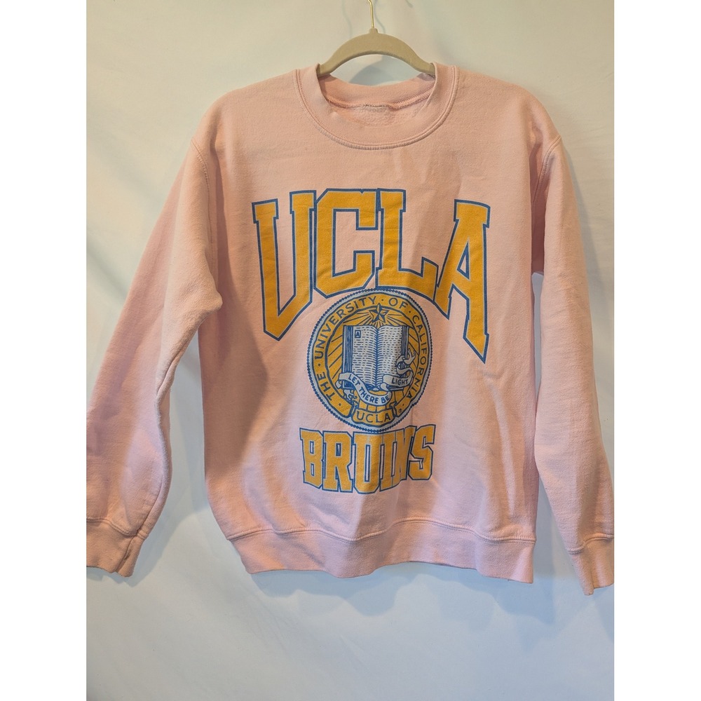 UCLA Bruins Sweatshirt Pink Crewneck Collegiate Graphic Pullover University L